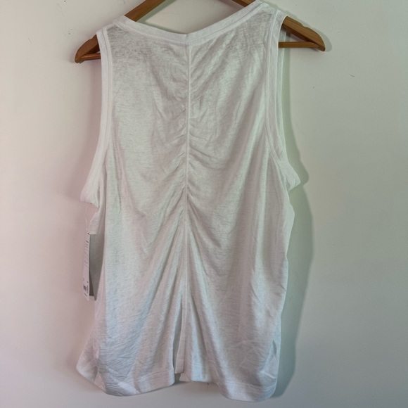Athleta white breezy ruched tank top size XL NWT - Picture 6 of 6